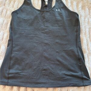 Under Armour HeatGear Racerback Athletic Tank Top Gray | Women’s XL
